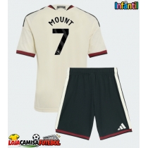 Camisa de Futebol Manchester United Mason Mount #7 Equipamento Alternativo Infantil 2026-27 Manga Curta (+ Calças curtas)